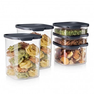 Dry Storage Tupperware Ultra Clear Square 5-pc. Set Cosmos | FKAGZ-1572