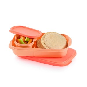 Lunch and Snacks Tupperware Slim Lunch Container Cosy Rosy | HFOPE-8216