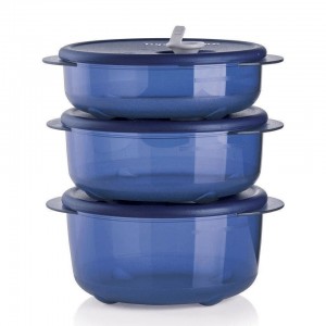 Lunch and Snacks Tupperware Vent 'N Serve 3-pc. Small Round Set Nocturnal Sea | UDKTE-4738