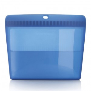 Microwave Cooking Tupperware Ultimate Silicone Stand-up Bag Large Blue | SKVTE-2041