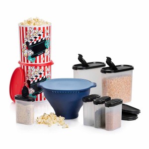 Microwave Cooking Tupperware Wow Movie Night Pack Blue / Black / White | AMPWV-1736