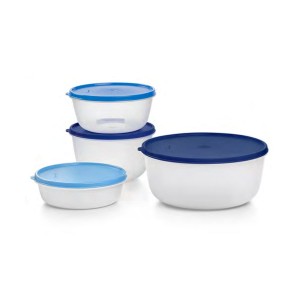 Refrigerator Storage Tupperware Modular Bowl Medium 3-pc. Set With Free Modular Bowl Large Ice Cube | EZQAR-9126