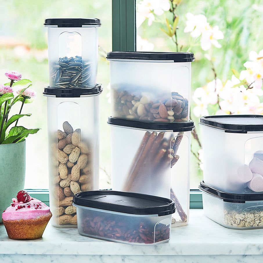 Dry Storage Tupperware Modular Mates Oval 1 Black | XLKSP-7802