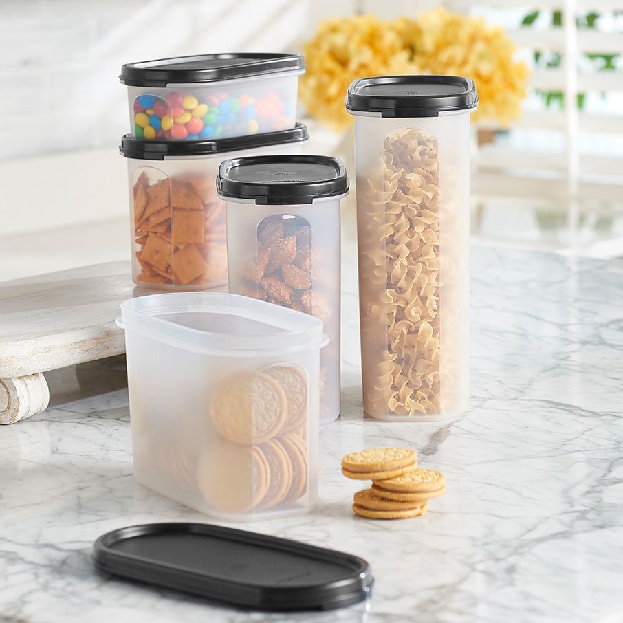 Dry Storage Tupperware Modular Mates Oval 2 Black | EYNDO-4925