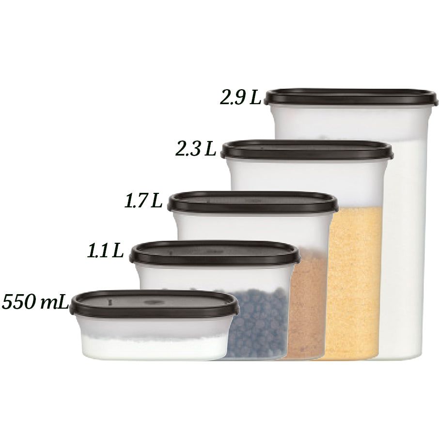 Dry Storage Tupperware Modular Mates Oval 2 Black | EYNDO-4925