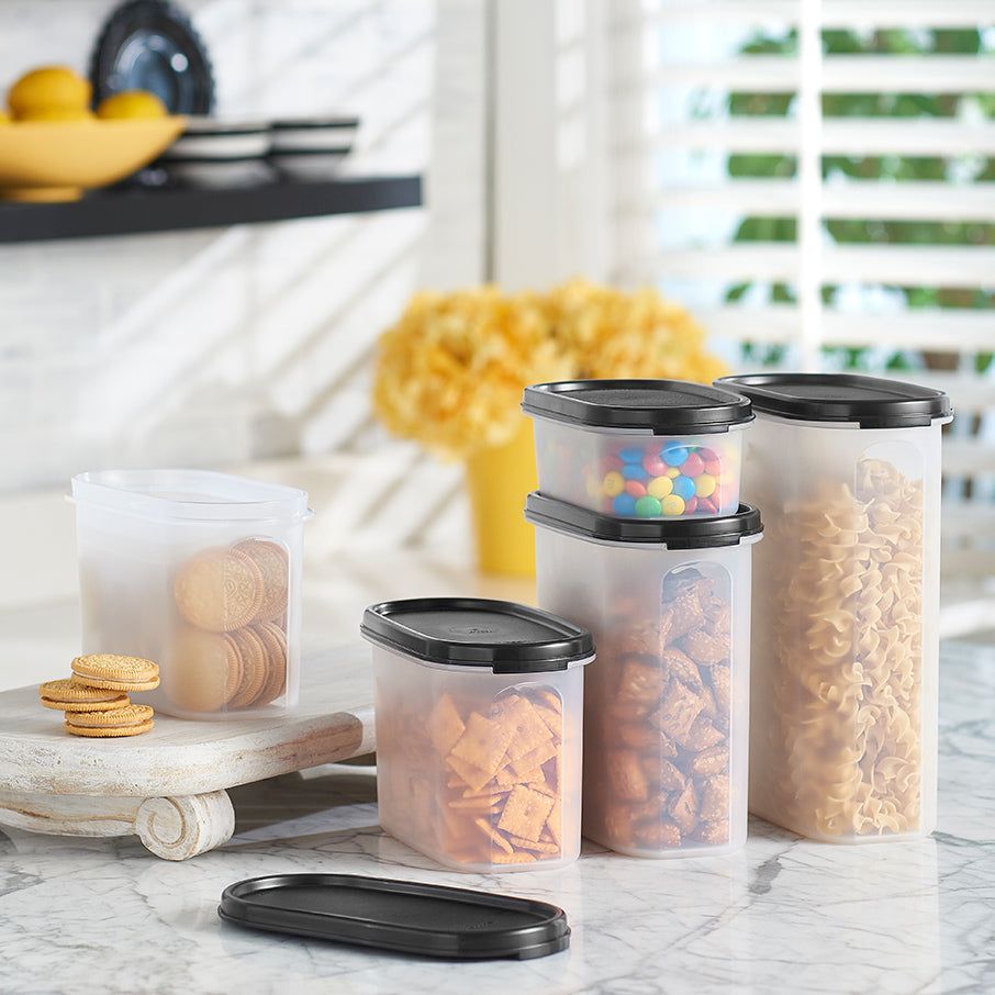 Dry Storage Tupperware Modular Mates Oval 3 Black | STOXQ-0397