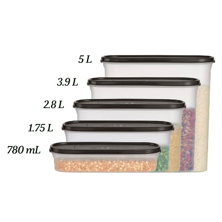 Dry Storage Tupperware Modular Mates Super Oval 1 Black | BZTLU-1403