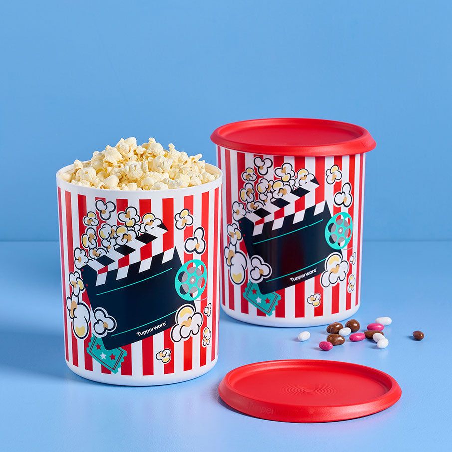 Dry Storage Tupperware One Touch Movie Night Canisters Red / White | PIKON-7963