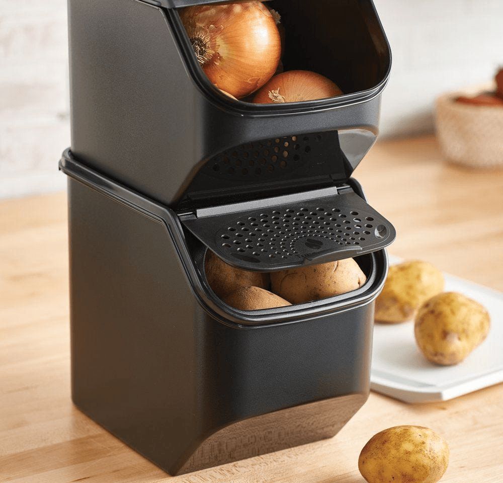 Dry Storage Tupperware Potato Smart Container Black | ZIOMQ-2017