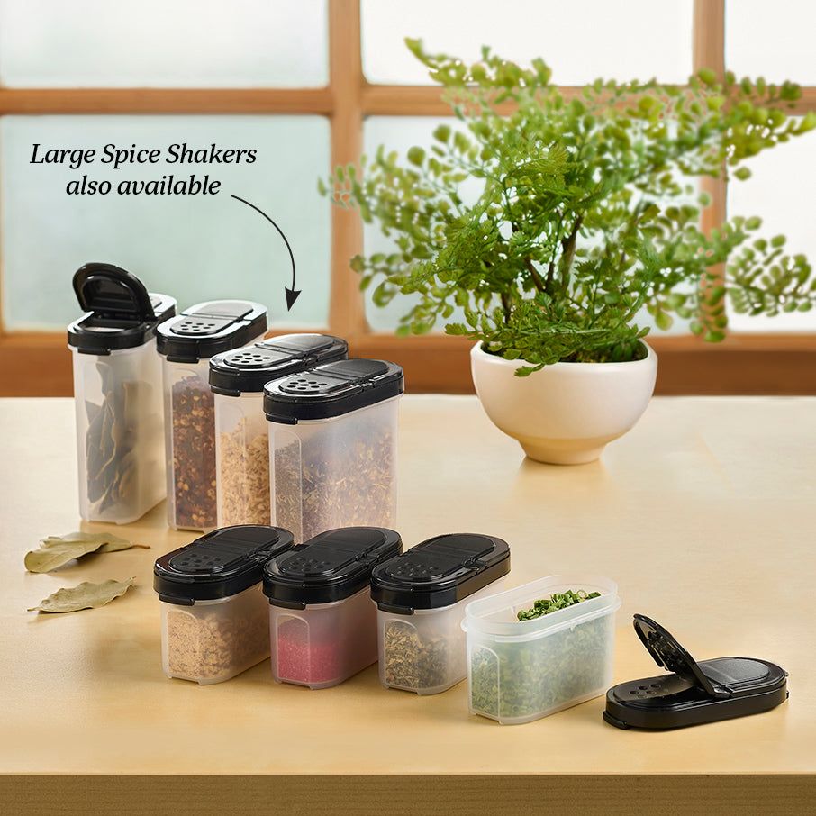 Dry Storage Tupperware Small Spice Shakers Black | TUMQK-4726