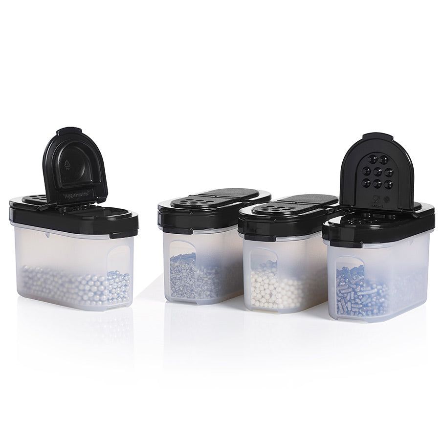 Dry Storage Tupperware Small Spice Shakers Black | TUMQK-4726