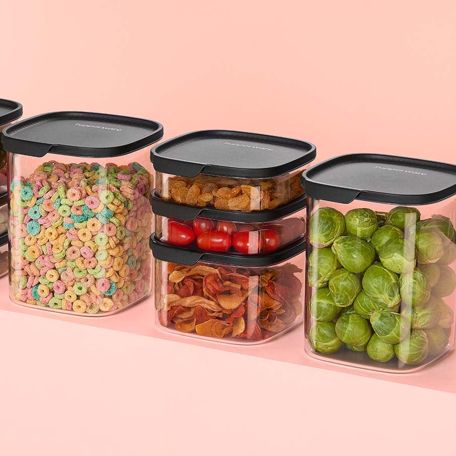 Dry Storage Tupperware Ultra Clear Square 5-pc. Set Cosmos | FKAGZ-1572