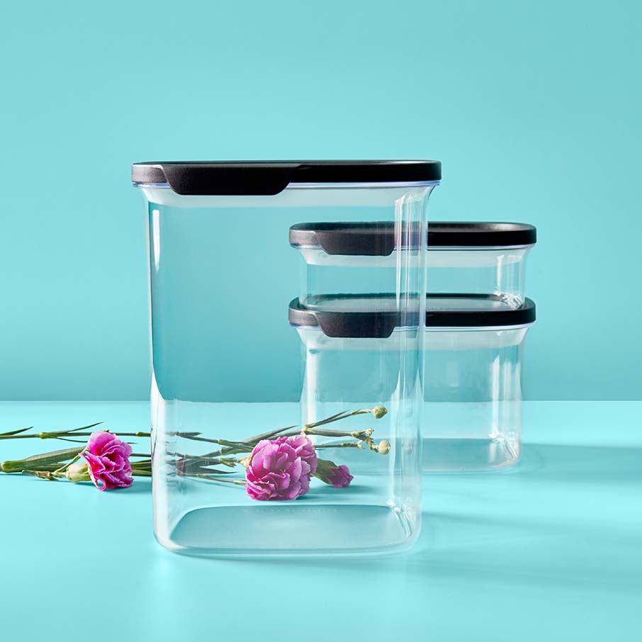 Dry Storage Tupperware Ultra Clear Square 5-pc. Set Cosmos | FKAGZ-1572