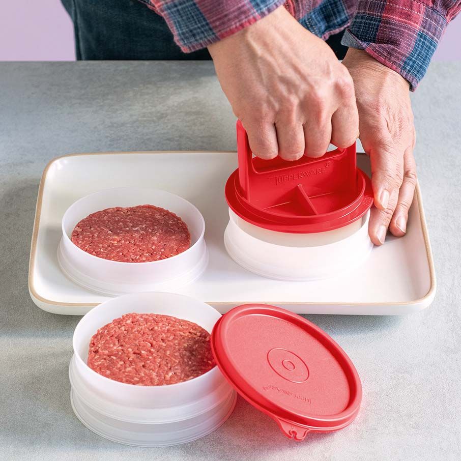 Freezer Storage Tupperware Hamburger Press & Keepers Set | OMERS-2346