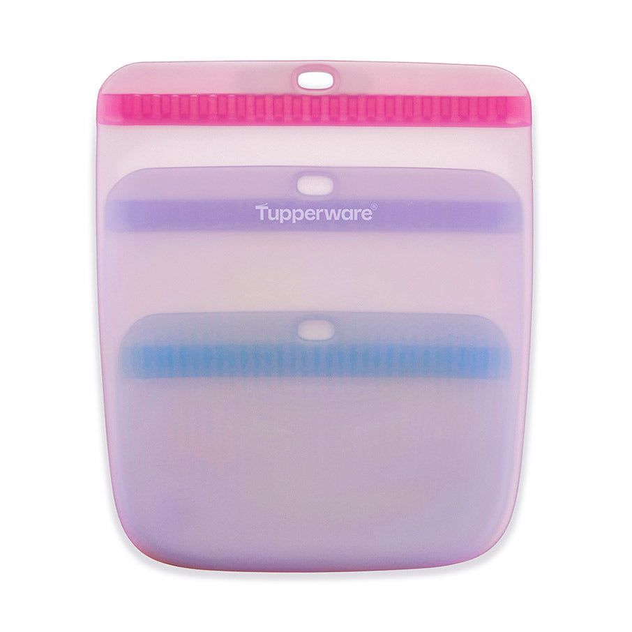 Freezer Storage Tupperware The Ultimate Silicone Slim Bag Set Turquoise / White | HXQTC-7912