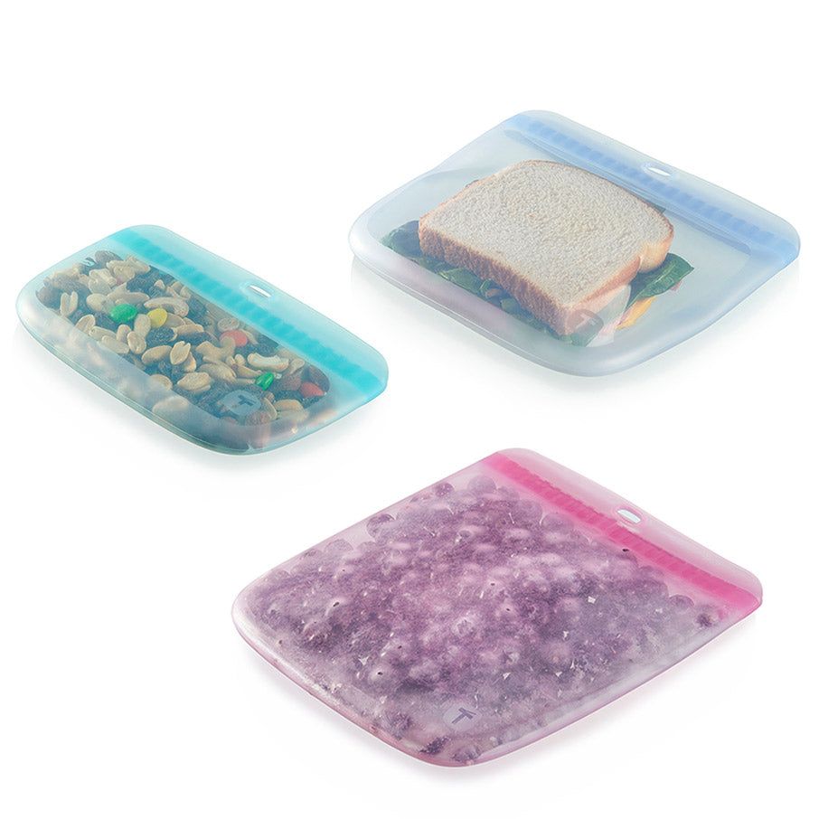 Freezer Storage Tupperware The Ultimate Silicone Slim Bag Set Turquoise / White | HXQTC-7912