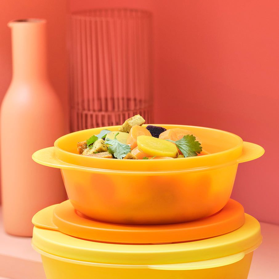 Lunch and Snacks Tupperware Crystalwave Plus 2-cup/560 Ml Round Papaya | ZOPDG-7213