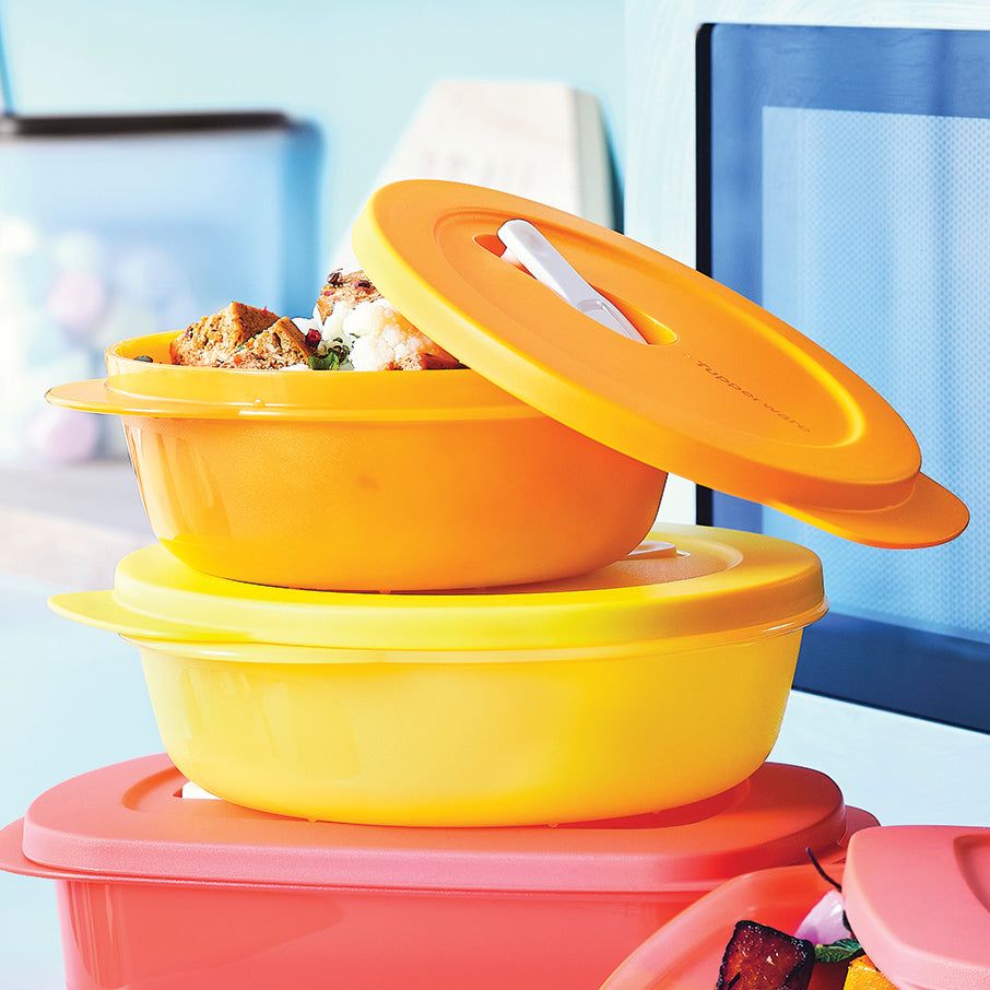 Lunch and Snacks Tupperware Crystalwave Plus 2-cup/560 Ml Round Papaya | ZOPDG-7213