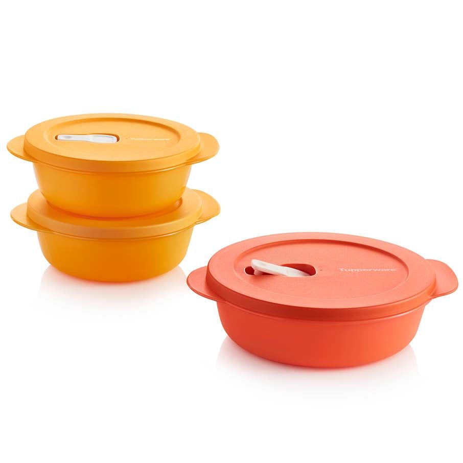 Lunch and Snacks Tupperware Crystalwave Plus 3-pc. Set Brown | OJCLD-5362