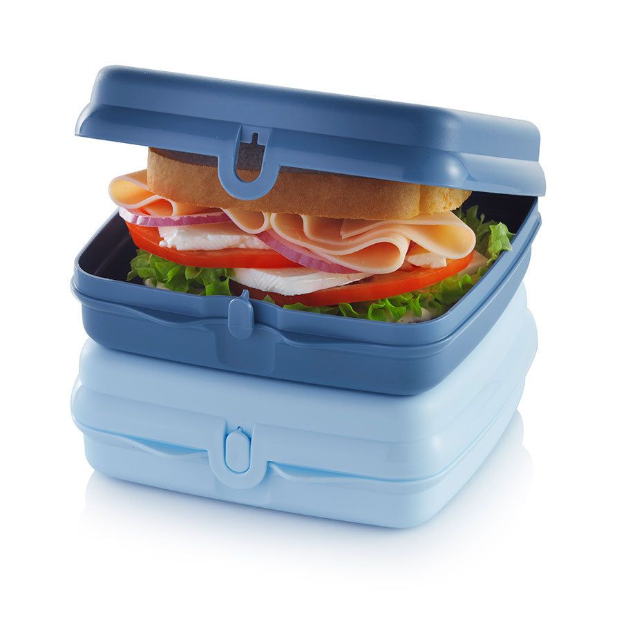 Lunch and Snacks Tupperware Eco+ Sandwich Keepers White / Blue | TXGBZ-6430