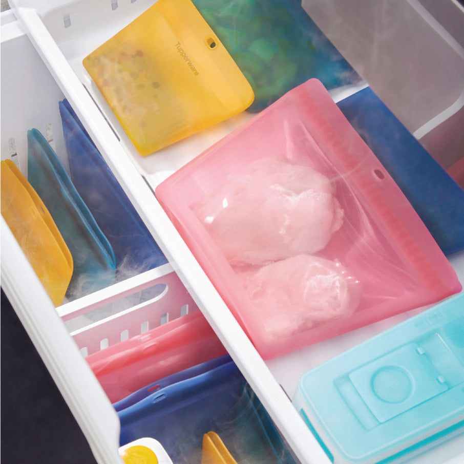 Lunch and Snacks Tupperware Ultimate Silicone Bag X-large Set | KFCNQ-9276