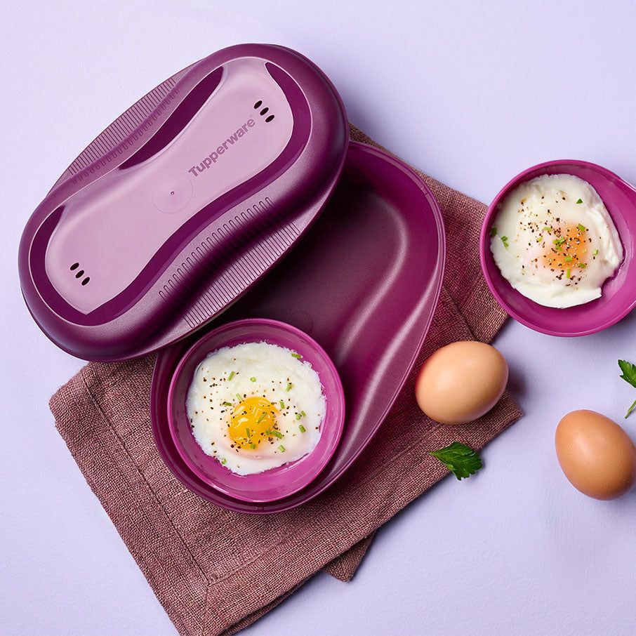 Microwave Cooking Tupperware Microwave Breakfast Maker Set Purple | YVHPO-9502