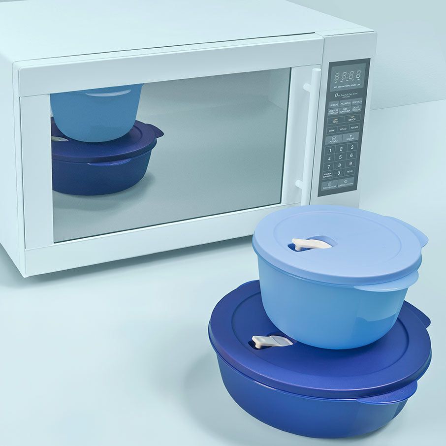 Microwave Reheatable Tupperware Crystalwave 2-pc. Set Blue | QAKWI-9178