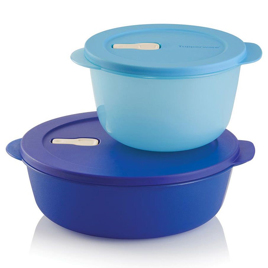 Microwave Reheatable Tupperware Crystalwave 2-pc. Set Blue | QAKWI-9178