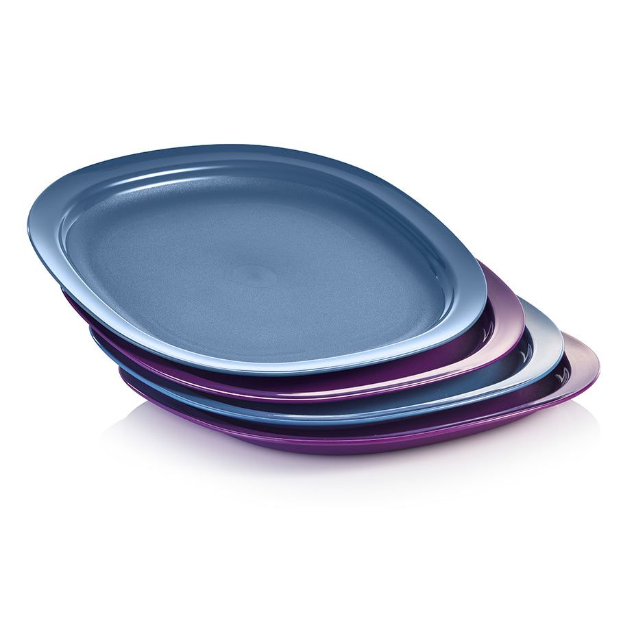 Microwave Reheatable Tupperware Microwave Reheatable Luncheon Plates Blue | OYEPH-7821