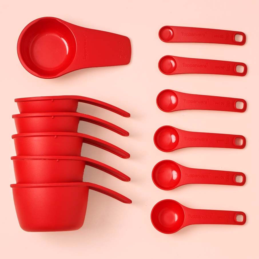 Mixing Bowls and Measuring Tupperware Measuring Mates Set Chili | HXBTY-9702