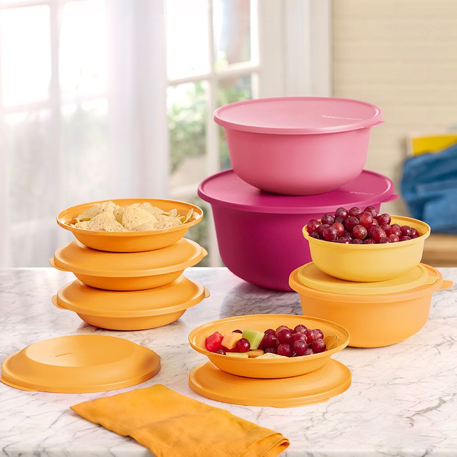 Plates and Bowls Tupperware Aloha Home Serving Collection Orange | WKDSA-4287