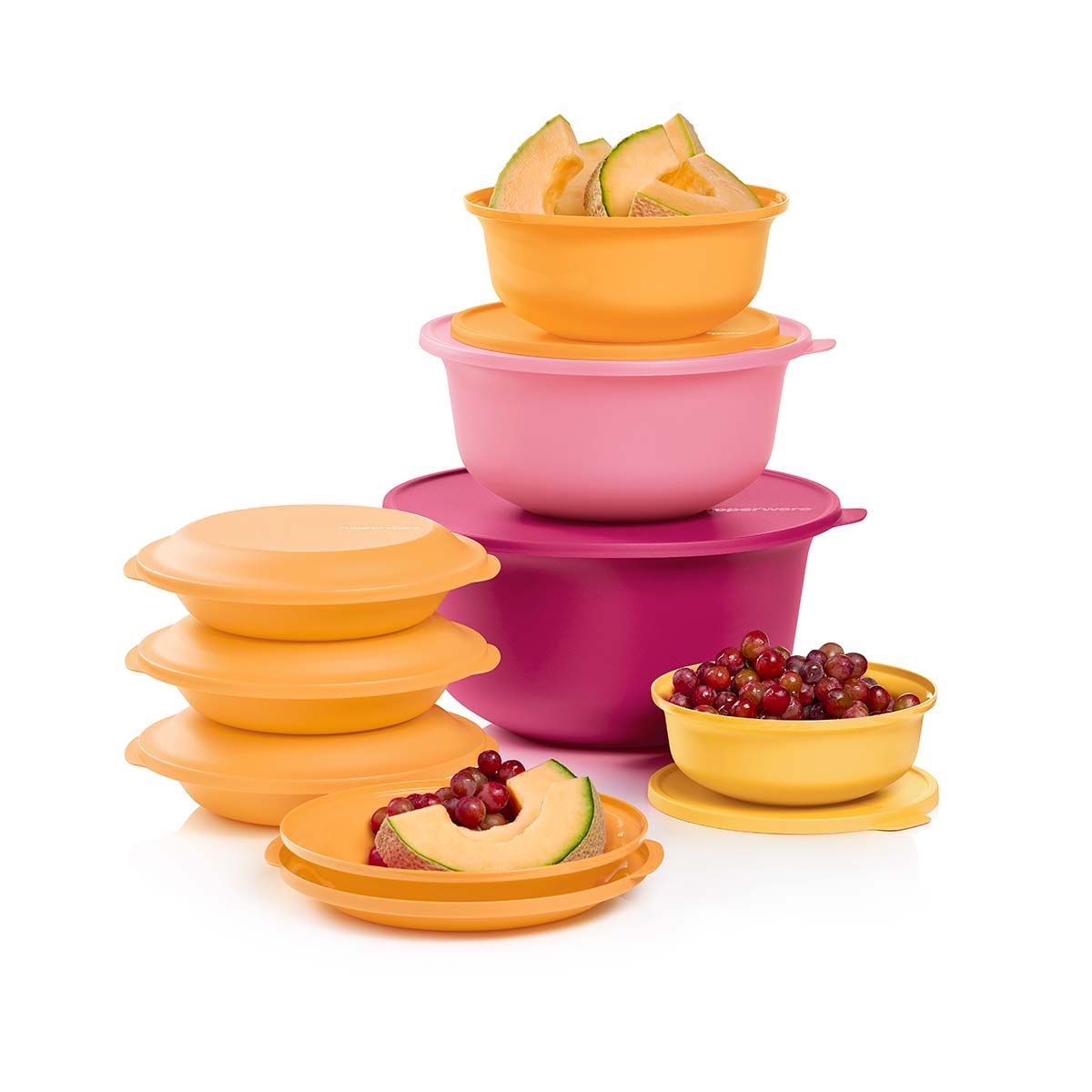 Plates and Bowls Tupperware Aloha Home Serving Collection Orange | WKDSA-4287