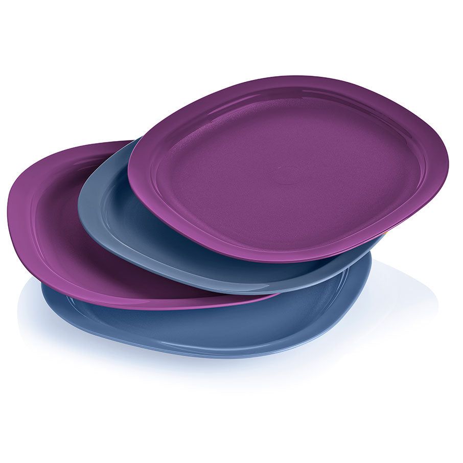 Plates and Bowls Tupperware Microwave Reheatable Luncheon Plates Blue | SLHTI-3561