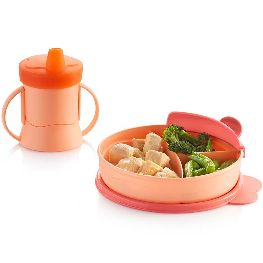 Plates and Bowls Tupperware Tupperkids Feeding Set Coral / Orange | ZHIJT-1720