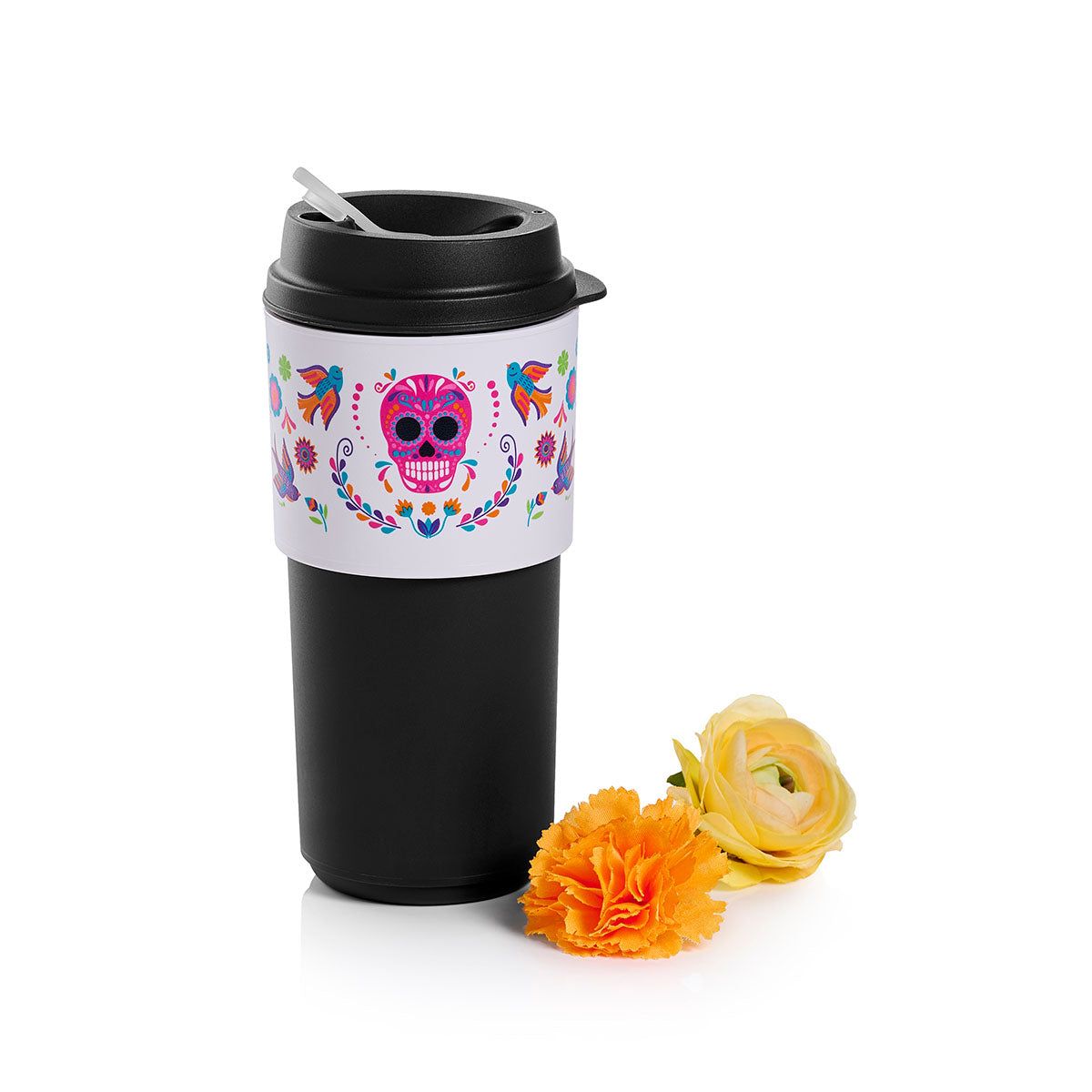 Thermal Drinkware Tupperware Dia De Los Muertos Eco To-go Cup Black | ICRJF-0594